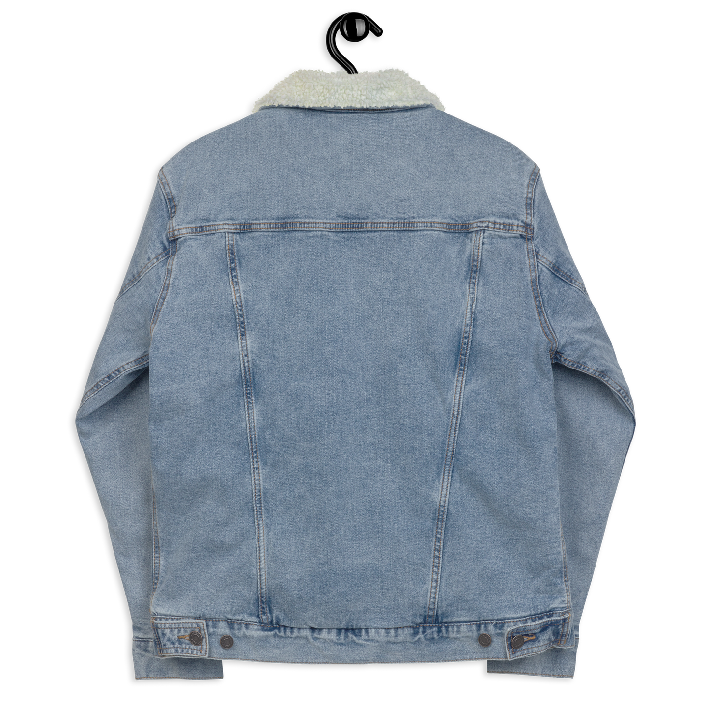 Box denim sherpa jacket